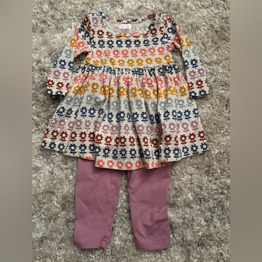 Hanna Andersson Multicolor Floral Dress Set - 12-18m